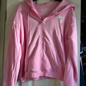 Barbie Light Pink Heart Hoodie Jacket
